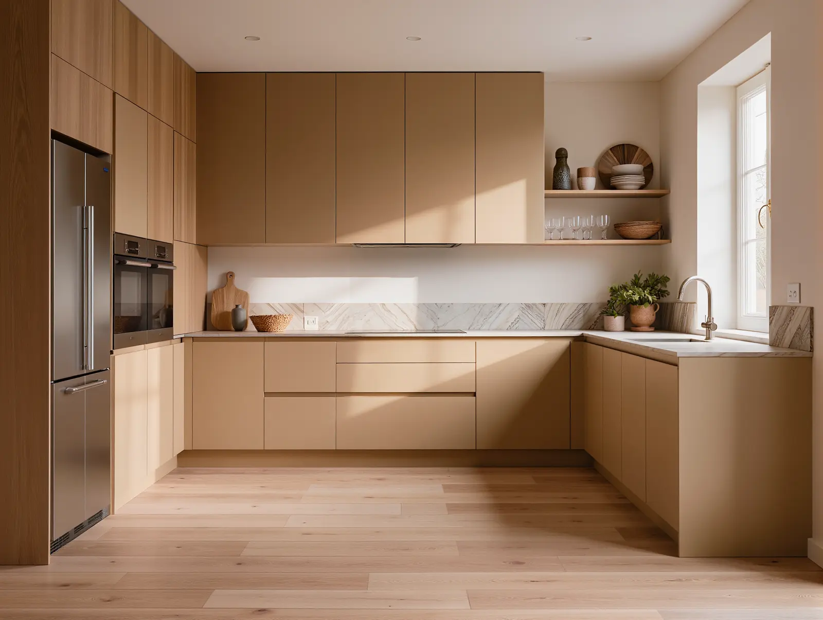 PVC in eikenlook, keuken