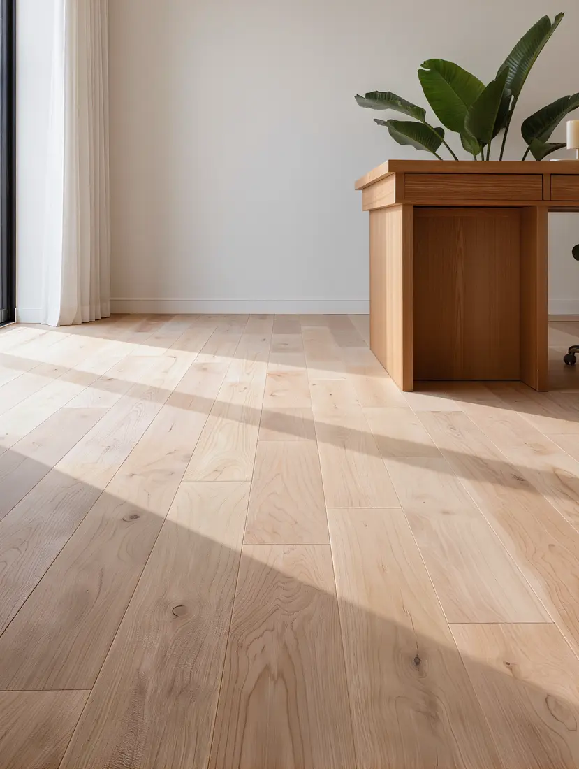 Eco-vloer in houtlook in een werkkamer